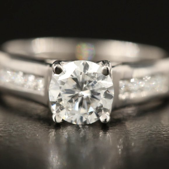 Platinum 1.12 CTW Diamond Ring - Picture 7 of 9